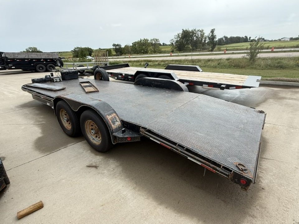 Used 2011 Kaufman Black 82"x17'+4' 10k Car Hauler Trailer Car Hauler