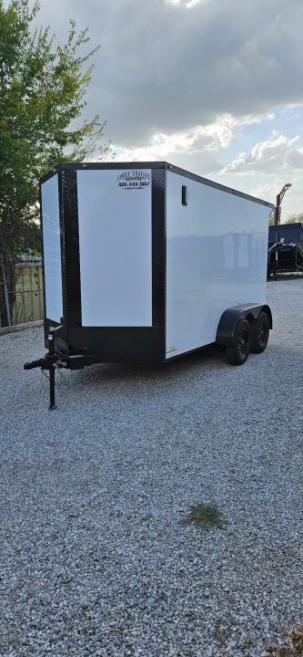 New 2026 Family Trailer 6x12 Tandem Axles Cargo / Enclosed Trailer- Screwless Exterior- Blackout Pkg- Rear Spoiler