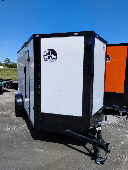 New 2027 Cargo Craft 6X12 White Single Enclosed Trailer with Black Out Package and 2990 GVWR Cargo / Enclosed Trailer