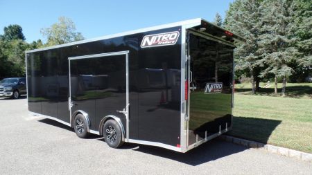 New 2027 Nitro Sport Car Hauler 8.5X24, V nose with Escape Door Car / Racing Trailer