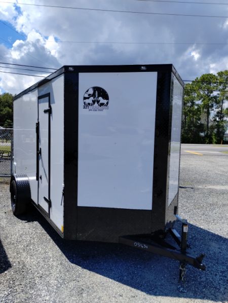 New 2027 Cargo Craft 6 x 12 Enclosed Cargo Trailer White with Blackout Package & 2990GVWR Cargo / Enclosed Trailer