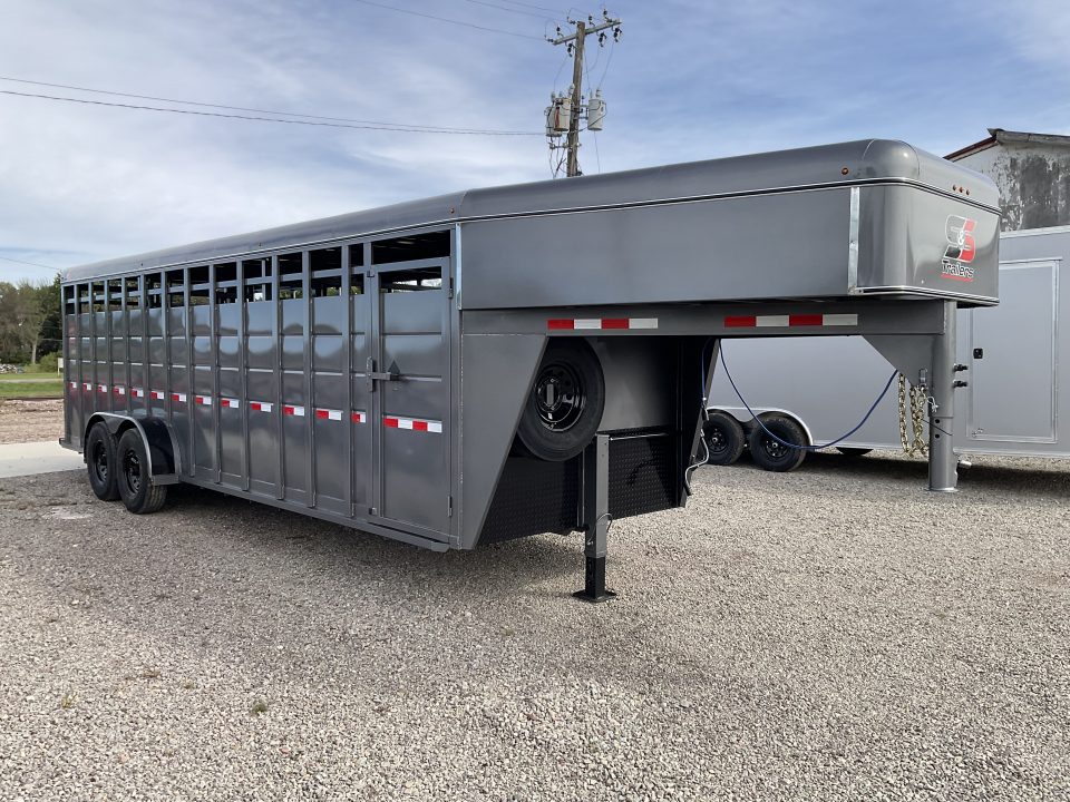 New 2027 S&S Manufacturing 24FT GN LIVESTOCK Stock / Stock Combo Trailer