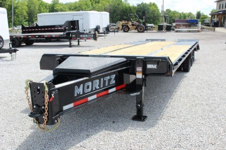 New 2027 Moritz FDPH DT 22' + 5' - Pintle Ring Deckover Equipment Trailer - 25900# GVW