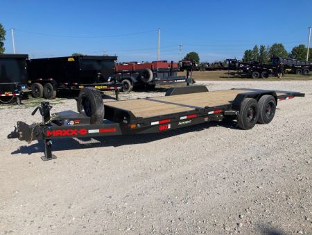 New 2027 MAXX-D 83X22 TANDEM 16K TILT W/ 6' STATIONARY DECK, 16' TILT DECK & TOOLBOX Tilt Trailer