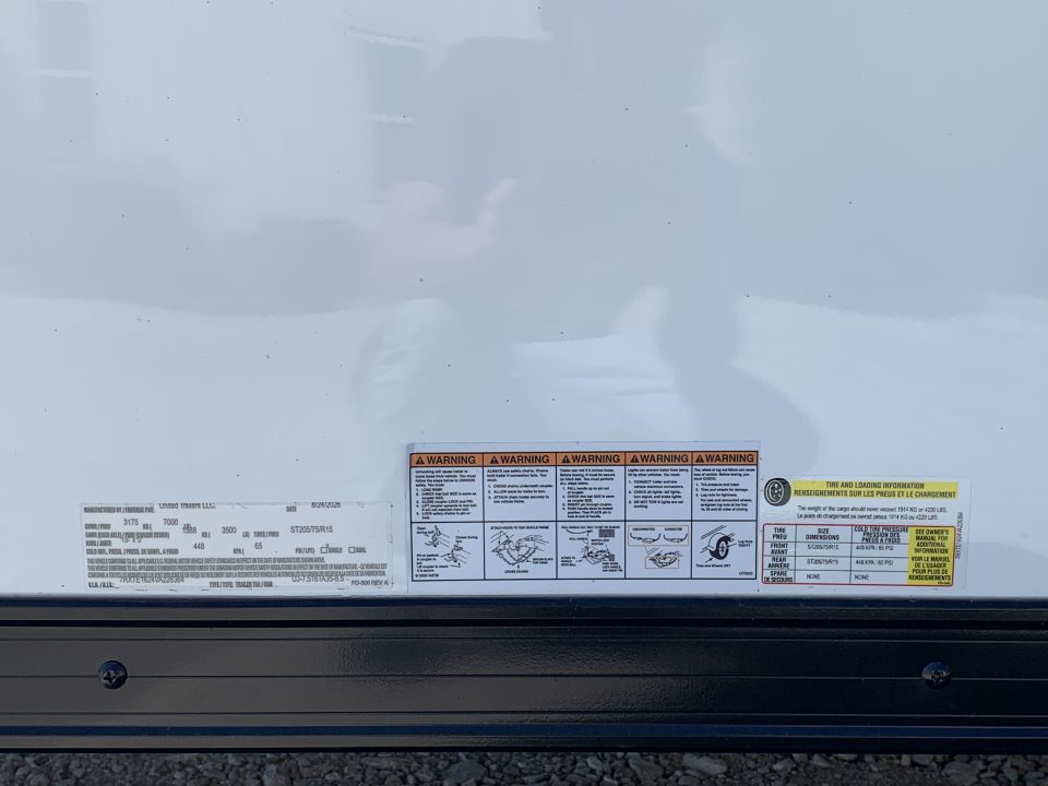 New 2027 United Trailers UJ-7.516TA35-8.5 ENCLOSED CARGO TRAILER