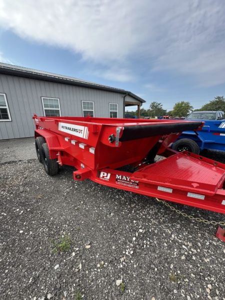 New 2027 PJ Trailers DT1142 Dump Trailer 83X14 TA TELESCOPIC 24  SIDES (GVW:15400) RED