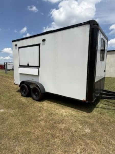 New 2026 Quality Cargo 7x14 White Coffee Trailer Concession