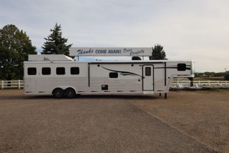Used 2016 Bison Trailers 4HR 16' LQ Horse Trailer
