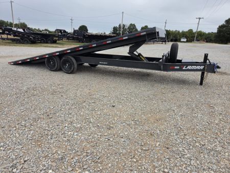 New 2027 Lamar 102X24 TANDEM 14K DECKOVER POWER TILT W/SPARE & TUFF WIRELESS