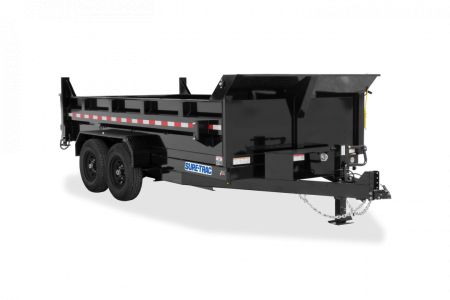 New 2027 Sure-Trac 7 x 16 HD Low Profile 4ft Side Telescopic Dump 14K