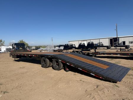 New 2027 MAXX-D 8.5-36 Tandem Dual Deckover Gooseneck Equipment Hauler W/ Hydraulic Dove Tail 30K GVWR