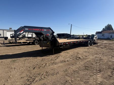 New 2027 MAXX-D 8.5-36 Tandem Dual Deckover Gooseneck Equipment Hauler W/ Hydraulic Dove Tail 30K GVWR