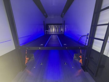 New In-Tech Lite 8.5x28 Stacker Race Trailer-18K - Charcoal W/ Black Trim , Winch, Ramp Ext, Airline Track, Black Int PKG, and Base Cabinet Dlt