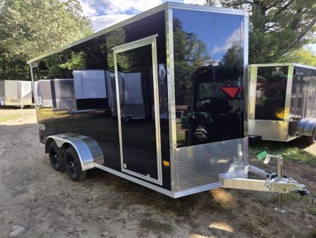 New 2027 High Country Trailers 7X16 aluminum cargo trailer black with spoiler & extra height Cargo / Enclosed Trailer