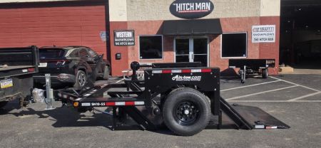 New 4'9  x 10' Air Tow SN10-55 Single Axle Drop Deck Flatbed Trailer 7.7k**BLACK