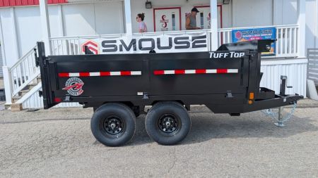 New 2027 Homesteader 6x10 Deckover Dump Trailer w/ Dropside on Curbside & Barn Doors