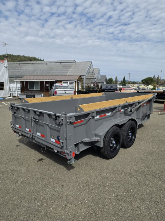 New SALE! 2027 Diamond C Trailers LPT208 Dump Trailer 81" X 14' PACESETTER EDITION 7 GAUGE 18,000 GVWR OIL BATH CEMENT GRAY