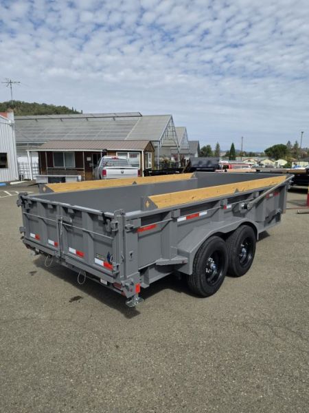 New SALE! 2027 Diamond C Trailers LPT208 Dump Trailer 81" X 14' PACESETTER EDITION 7 GAUGE 18,000 GVWR OIL BATH CEMENT GRAY