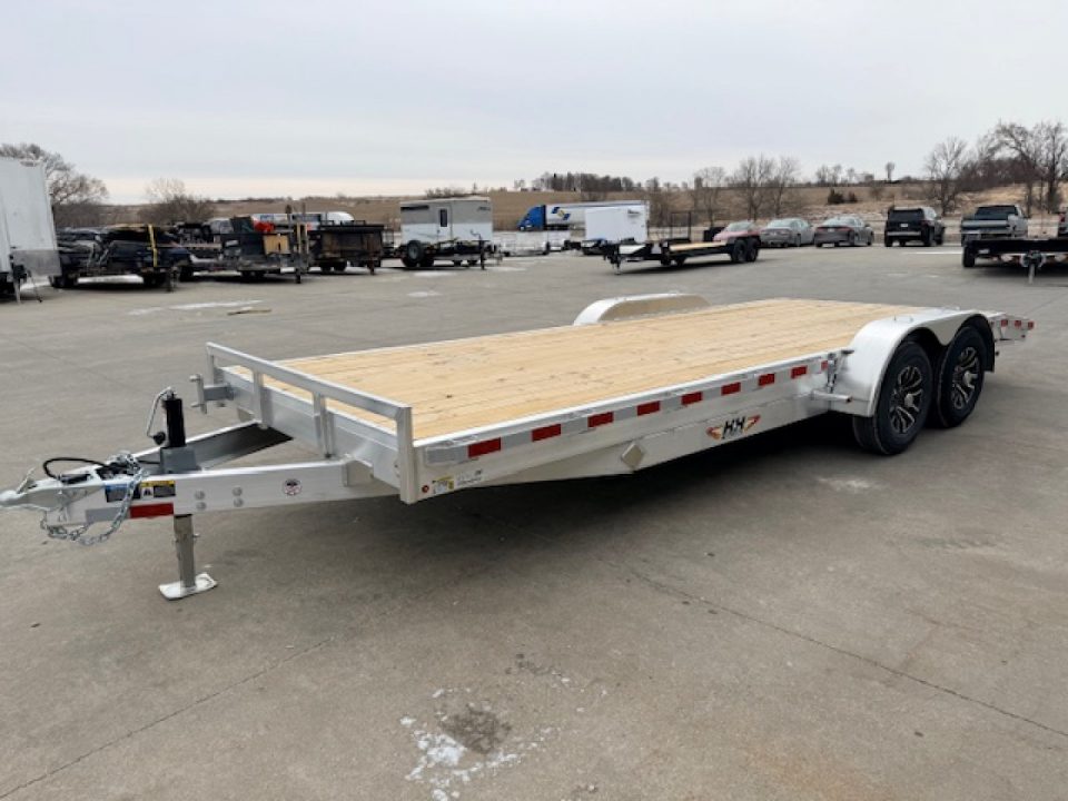 New 2027 H&H Aluminum 82"x18'+2' 10k Car Hauler Trailer Car Hauler