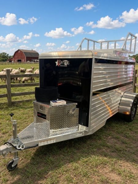 New 2027 Frontier Trailers 4 x 8 100% Aluminum Livestock Trailer | Air Gaps | Escape Door Stock / Stock Combo Trailer