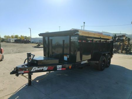 New 2027 Liberty LD14K83X14B8TSHS Dump Trailer 83X14 TA TELESCOPIC HIGH SIDE (GVW:15400) MIDNIGHT BLACK