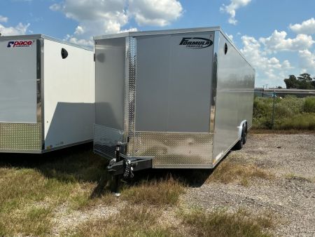 New 8.5 x 24 Conquest SE Flat Top Sloped V-Nose Car Hauler 10K Standard Interior Height is 7'0 