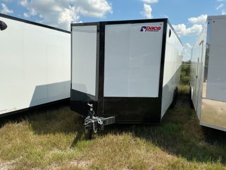 New 2027 Pace American 8.5 x 20 Journey SE Flat Top Sloped V-nose Car Hauler 10K