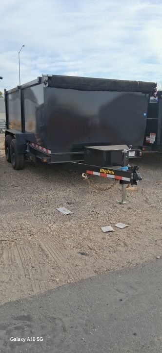 New 2027 Big Tex Trailers 7X14 CHANNEL TANDEM AXLE DUMP TRAILER 14K WITH 4FT SIDES