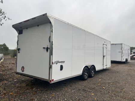 New 2027 Homesteader Trailer 24 FT FLAT FRONT ENCLOSED TRAILER 10K GVWR ALUMINUM WHEELS SEMI-SCREWLESS ADJUSTABLE COUPLER