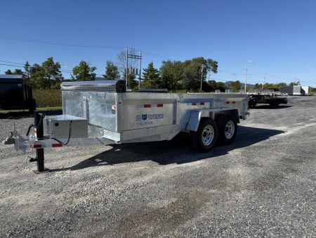New 2027 BWISE DT714LP-LE-14 Galvanized Dump Trailer