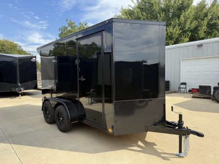 New 2027 New 6x12 TA Screwless Enclosed Trailer | Blackout | Spoiler Package | .08 Polycor | Dexter Axles | El Paso | 1256