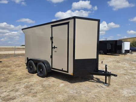 New 2027 New 6x12 TA Screwless Enclosed Trailer | Blackout | Spoiler Package | .08 Polycor | Dexter Axles | El Paso | 1257