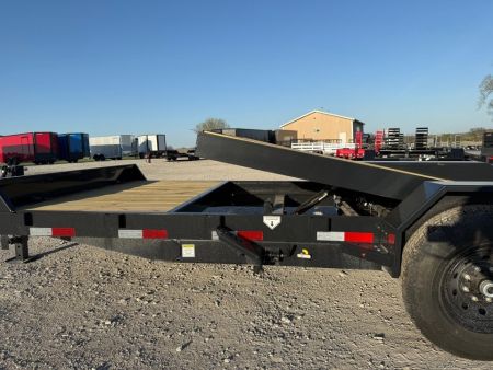 New 2027 Hillcrest Black-Grey 82"x16'+4' 15.4k Partial Tilt Trailer