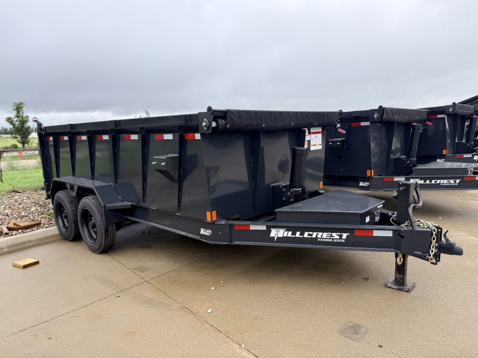 New 2027 Hillcrest Charcoal 7'X14' 17.6K 40" Side Dump Trailer