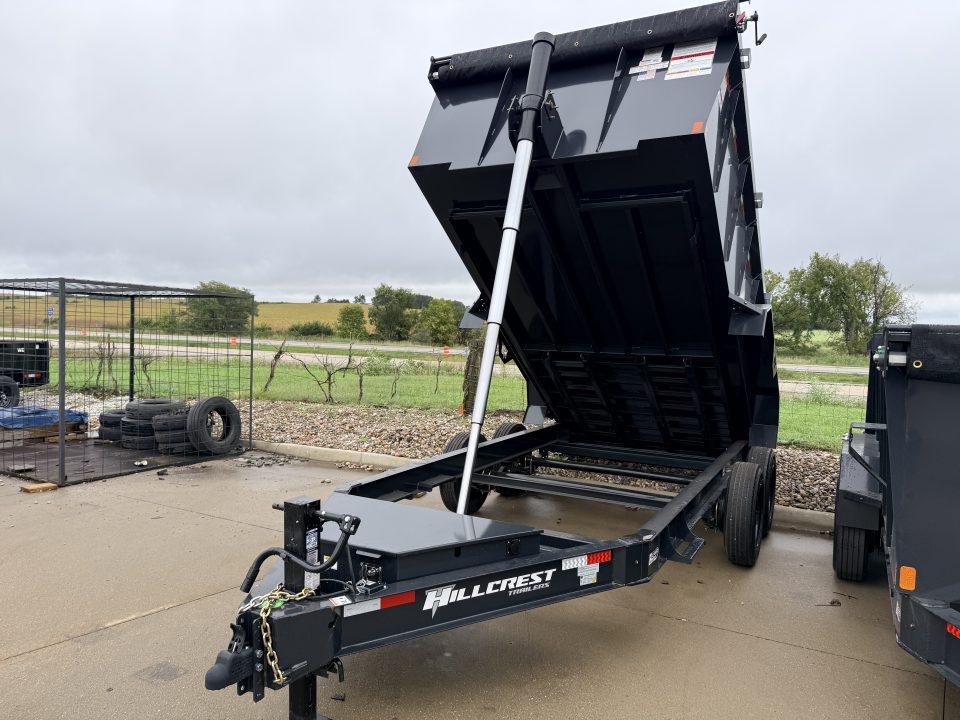 New 2027 Hillcrest Charcoal 7'X14' 17.6K 40" Side Dump Trailer
