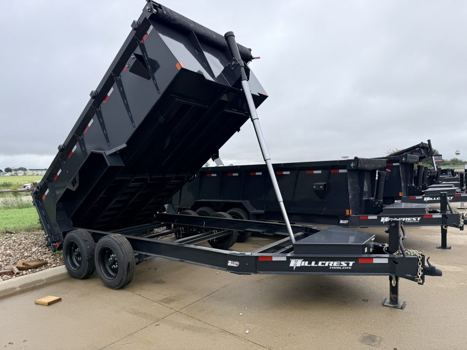 New 2027 Hillcrest Charcoal 7'X14' 17.6K 40" Side Dump Trailer