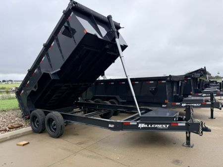 New 2027 Hillcrest Charcoal 7'X14' 17.6K 40" Side Dump Trailer