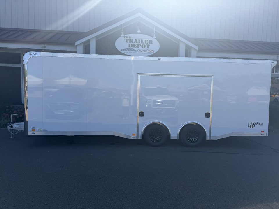 New ATC 8’6″ X 24′ ROM ENCLOSED CAR HAULER WITH ESCAPE DOOR 9.9K