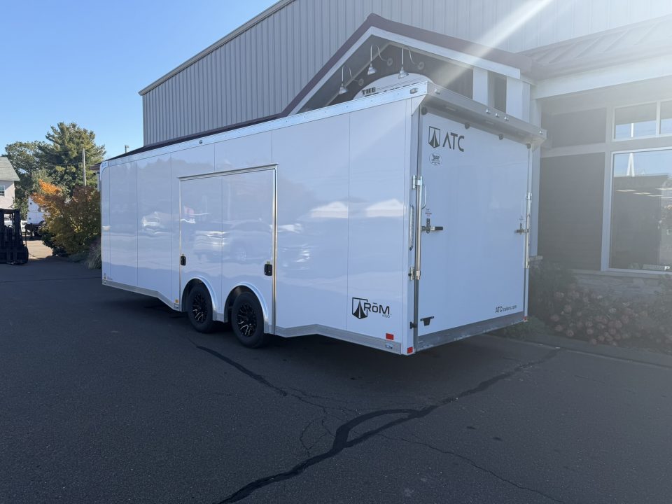 New ATC 8’6″ X 24′ ROM ENCLOSED CAR HAULER WITH ESCAPE DOOR 9.9K