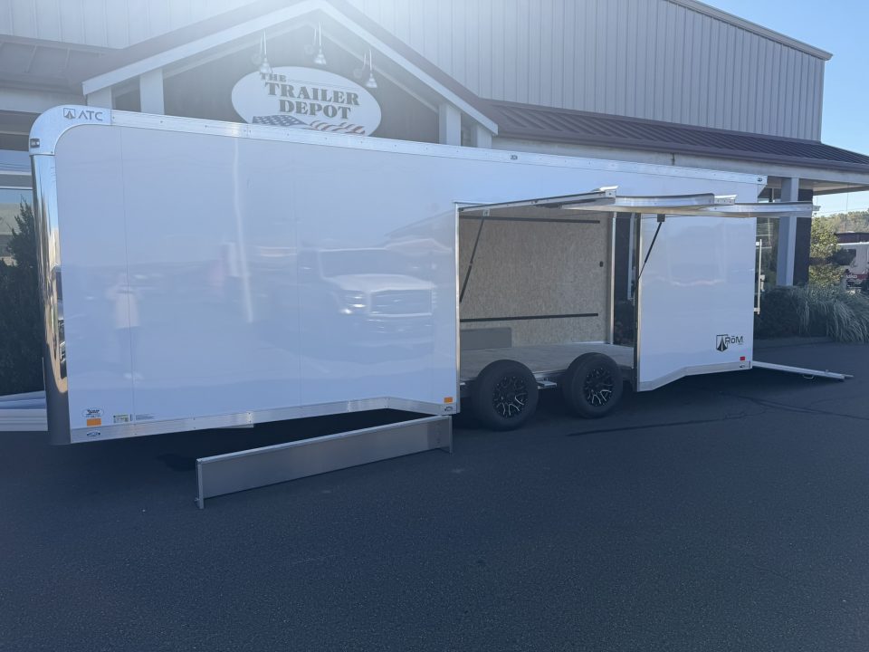 New ATC 8’6″ X 24′ ROM ENCLOSED CAR HAULER WITH ESCAPE DOOR 9.9K