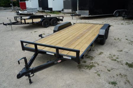 New 2027 MEB 7x18 Open Wood Deck Auto Hauler — 7K GVWR