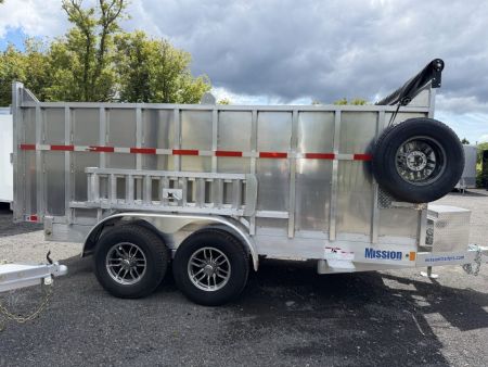 New 2027 Mission 7X14 High Side Dump Trailer 12K