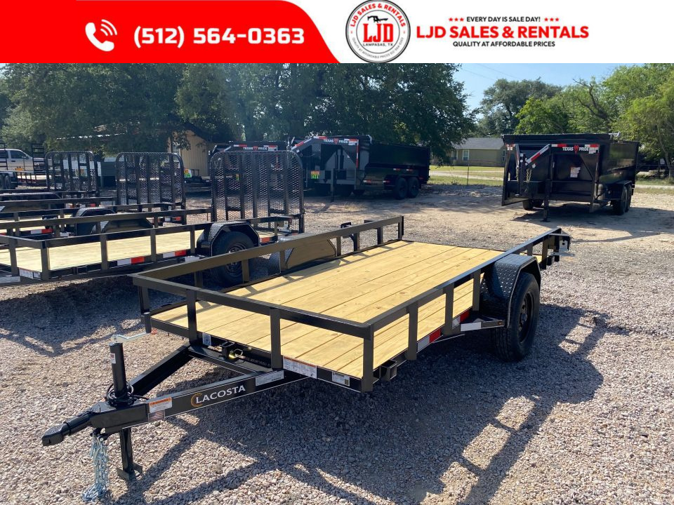 New 2027 Lacosta - 77" X 14' - Single axle - Utility Trailer - Tilt