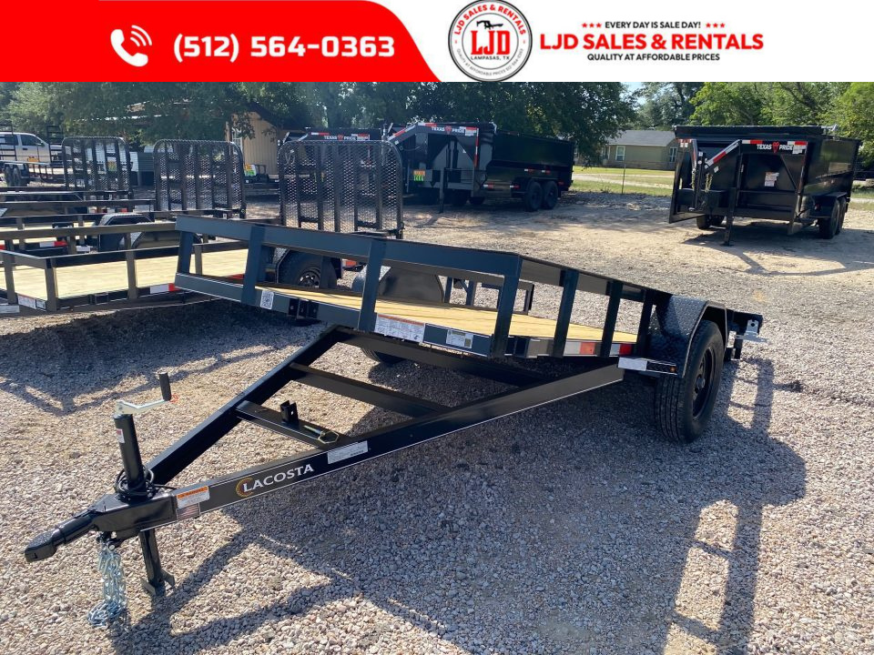 New 2027 Lacosta - 77" X 14' - Single axle - Utility Trailer - Tilt