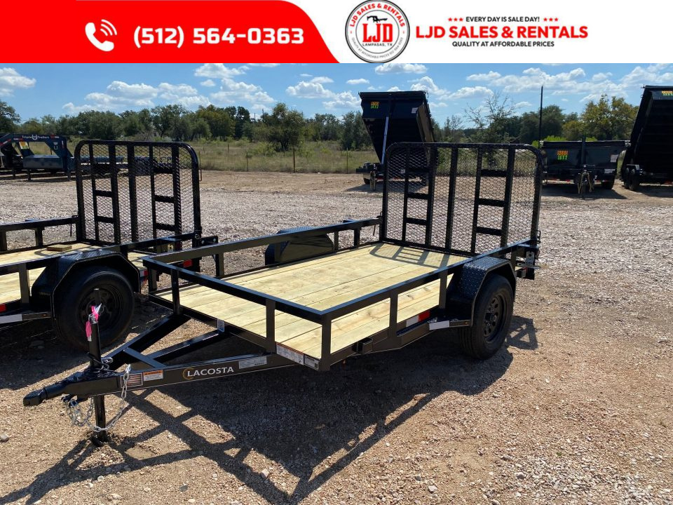 New 2027 Lacosta - 6' X 10' - 4' Gate Utility Trailer