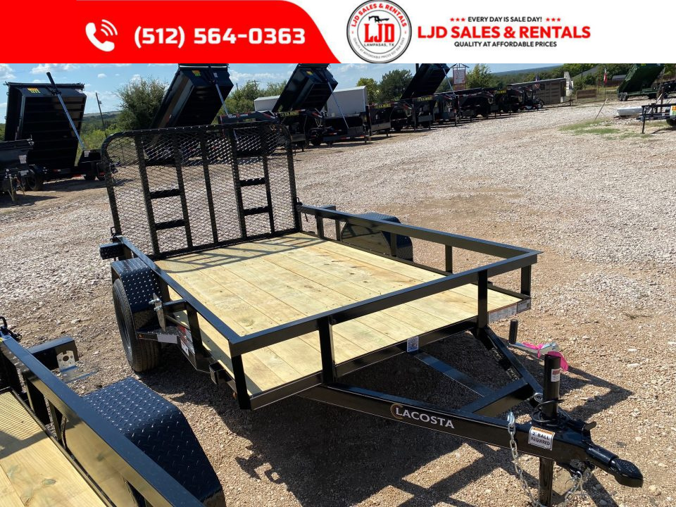 New 2027 Lacosta - 6' X 10' - 4' Gate Utility Trailer