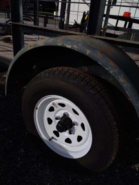 Used 2025 5x10 Single Axle Trailer with 4' Sides and Rear Ramp Utility Trailer