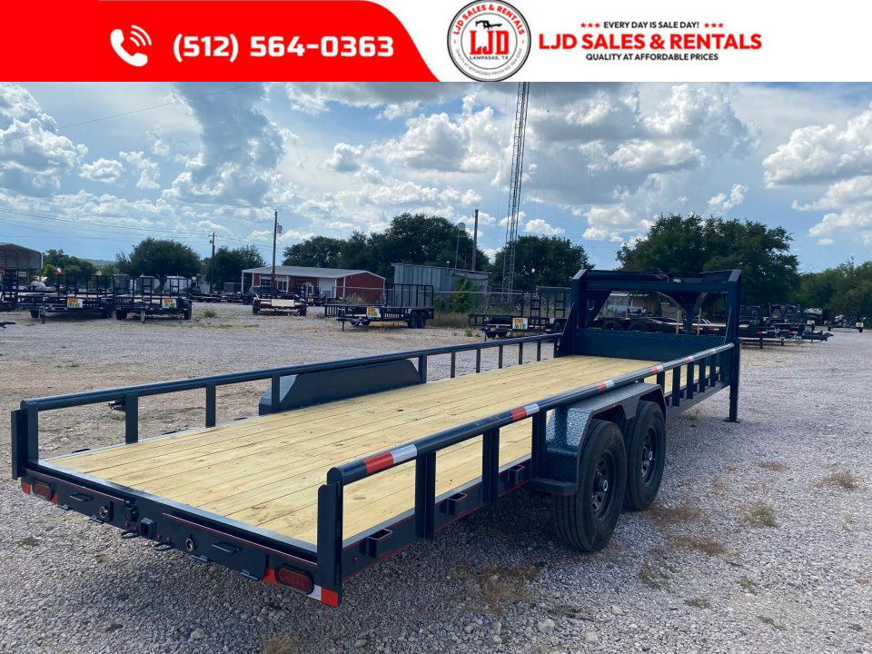 New 2027 Triple R - 22' Gooseneck Lowboy Trailer - 14 Ply Tires