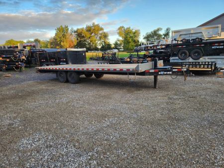 Used 2023 BWISE THD24-17 DECKOVER TILT Equipment Trailer