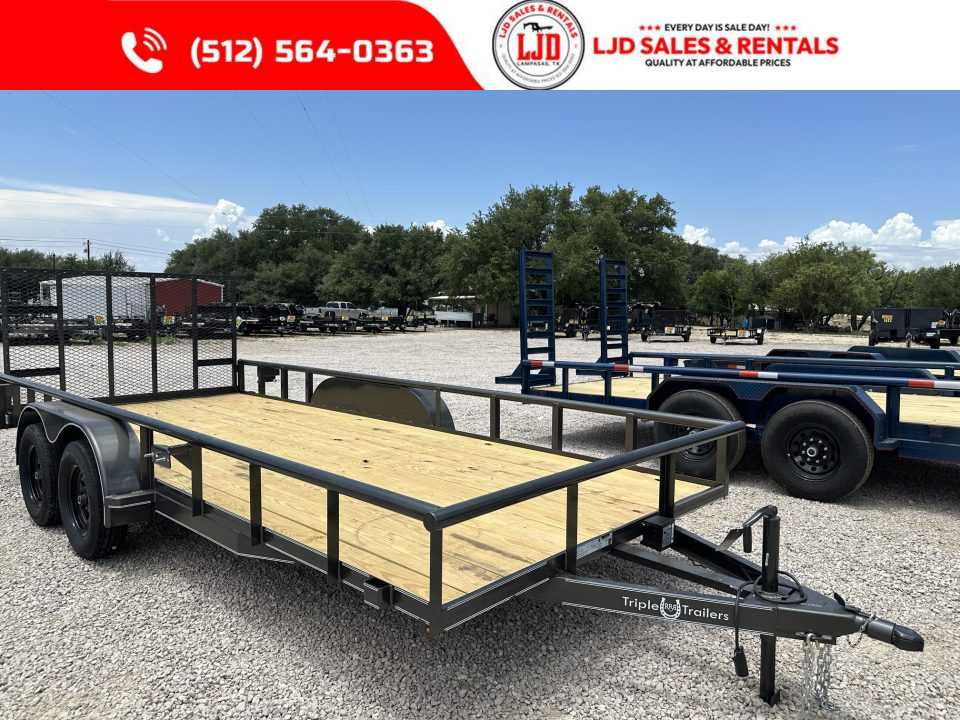 New 2027 Triple R - 83  x 18' - 4' Gate Utility Trailer - 7K GVWR